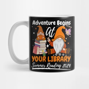 Adventure Begins At Your Library Gnome Summer Reading 2024 Mug